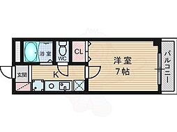 アルビーコート 1Kの間取図画像