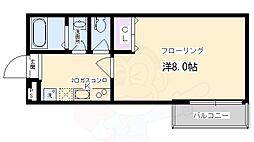 フラッティ丹波口 1Kの間取図画像