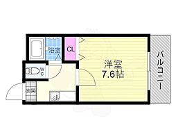 メゾンYM 1Kの間取図画像