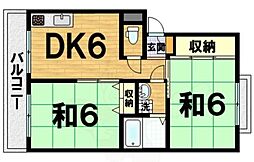 メゾンヴァンヴェール 2DKの間取図画像