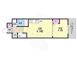 CREST TAPP 京都太秦天神川 dex I 1DKの間取図画像