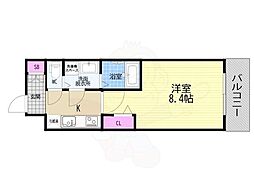 CREST TAPP 京都太秦天神川 dex I 1Kの間取図画像