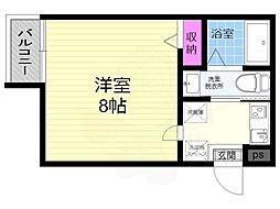 シュミート西洞院 1Kの間取図画像