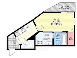 KTIレジデンス深草 1Kの間取図画像