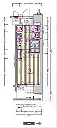 プレサンスTHEKYOTO新町通 1Kの間取図画像