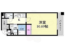 HF烏丸鞍馬口レジデンス 1Kの間取図画像