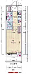 プレサンスTHEKYOTO東福寺WEST 1Kの間取図画像