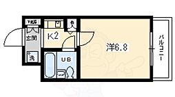 ダイアパレス京都・祇園 1Kの間取図画像