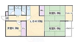 谷畑高野ビルカストルム洛北 3LDKの間取図画像