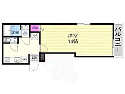 シュミート西洞院 1Kの間取図画像