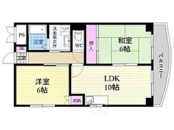 メゾン・パサージュ 2LDKの間取図画像