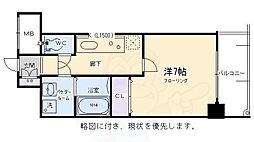 アスヴェル京都外大前 1Kの間取図画像