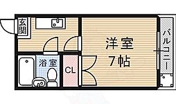リトルハイツ 1Kの間取図画像
