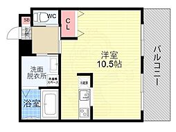 パーシモンヒル・田原 1Kの間取図画像
