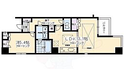 カルム三条通り 1LDKの間取図画像