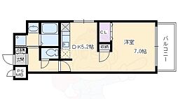 Cosmo3 1DKの間取図画像