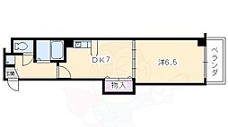アブレスト今出川 1DKの間取図画像