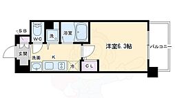プレサンス京都修学院 1Kの間取図画像