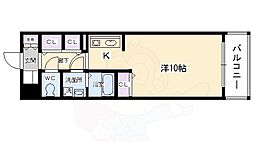 レジーナ錦小路 1Kの間取図画像