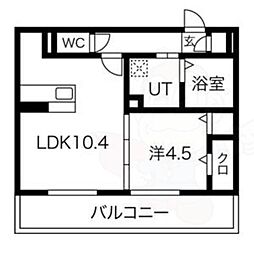 ラカーザセレーナ 1LDKの間取図画像