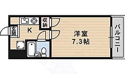 サンクスパレ巽 1Kの間取図画像
