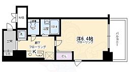 プレサンス京都烏丸御池2 1Kの間取図画像