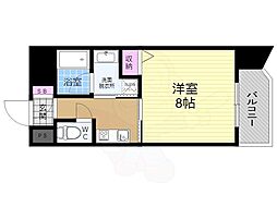 ジョイシティ二条城前 1Kの間取図画像