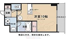レスペランス西小路 ワンルームの間取図画像