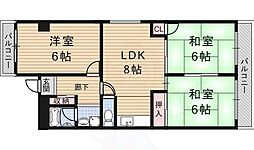 エクセル丹波橋 3LDKの間取図画像