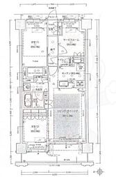 ファインレジデンス京都五条通 2SLDKの間取図画像