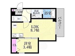 ジーメゾン石田ルディア 1階/-
