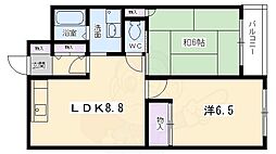 オザサライブコープ 2LDKの間取図画像