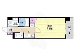 ベラジオレガシー京都西七条 1Kの間取図画像