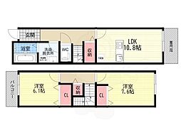 銀閣寺 麓庵 2LDKの間取図画像