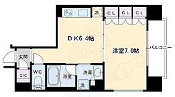 イーグルコート烏丸御池ルミエ 1DKの間取図画像