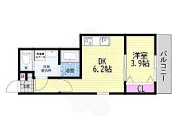 ARCA桂川 1DKの間取図画像