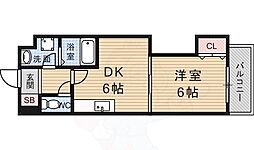 エクセルコート 1DKの間取図画像