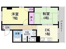 ロイヤルコーポ 2DKの間取図画像