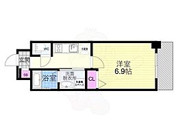 エストゥルース京都 1Kの間取図画像