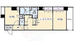 リーガル京都四条烏丸 2LDKの間取図画像