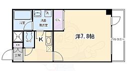 庵光洋 1Kの間取図画像