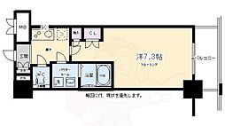 エスリード烏丸五条駅前 1Kの間取図画像