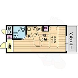 ラ・パルフェ・ド・レジェール 1Kの間取図画像