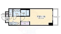 ベラジオ京都洛南グルーブ 1Kの間取図画像