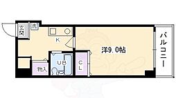 メロディーハイム松原 1Kの間取図画像