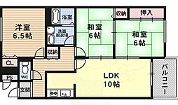 ローファスパート2 3LDKの間取図画像
