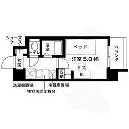 CAMPUSVILLAGE京都下鴨東 ワンルームの間取図画像