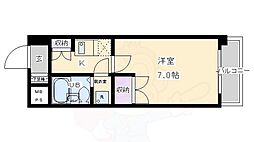 デイスターアベニュー 1Kの間取図画像
