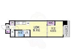 スワンズ京都東寺ガーデン 1LDKの間取図画像