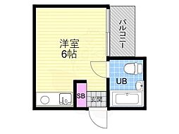 アルカディア塔之段 ワンルームの間取図画像